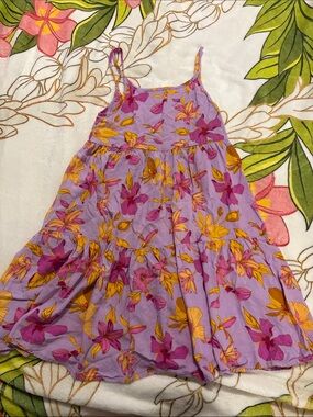 Girls' Floral Lavender Tiered Sundress - Stylish Summer Dress